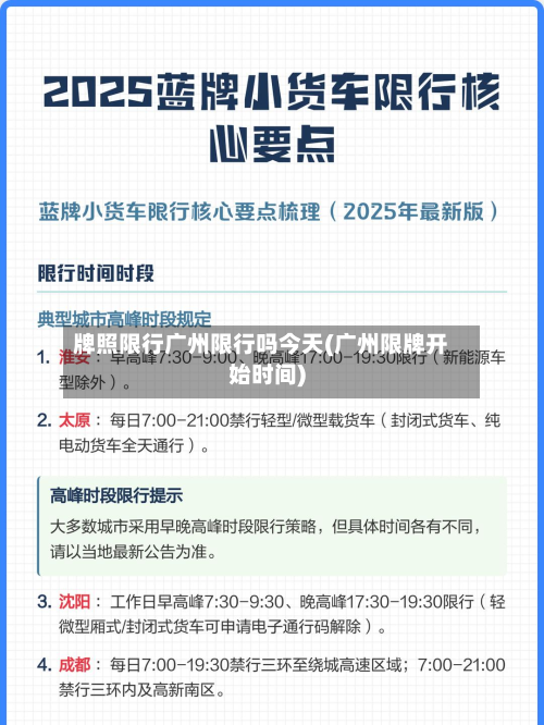 牌照限行广州限行吗今天(广州限牌开始时间)