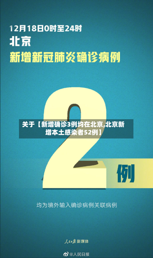 关于【新增确诊3例均在北京,北京新增本土感染者52例】