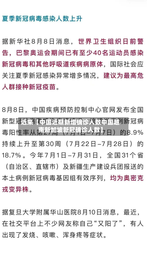 近来【中国近期新增确诊人数中国越南新加坡新冠确诊人数】-第1张图片